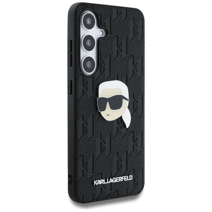 Hülle für Samsung Galaxy S25+ S936, Karl Lagerfeld, Monogram Karl's Head, Schwarz