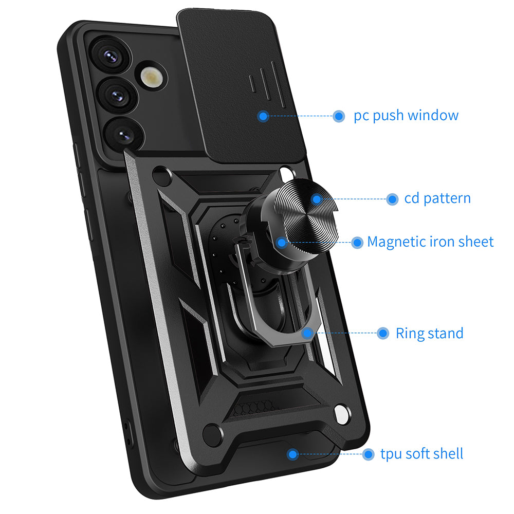 Hülle für Samsung Galaxy S25+ S936, Techsuit, CamShield, Rosa
