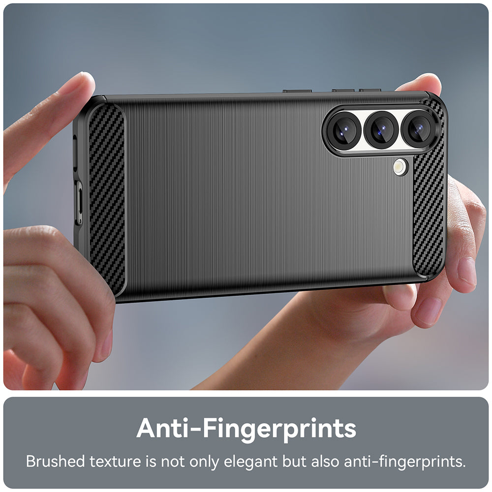 Hülle für Samsung Galaxy S25+ S936, Techsuit, Carbon, Schwarz
