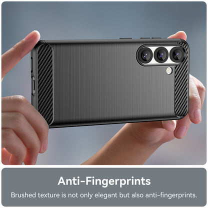 Hülle für Samsung Galaxy S25+ S936, Techsuit, Carbon, Schwarz