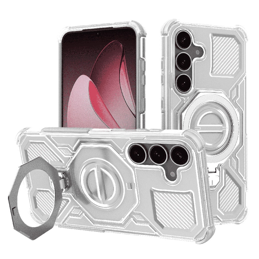 Hülle für Samsung Galaxy S25+ S936, Techsuit, Carbon Shield Pro, Weiß