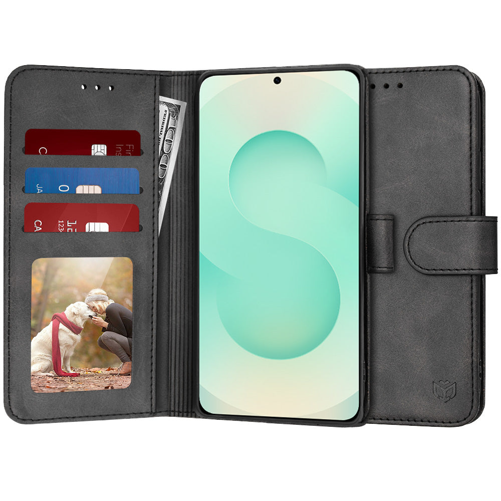 Hülle für Samsung Galaxy S25+ S936, Techsuit, Diary Book, Schwarz