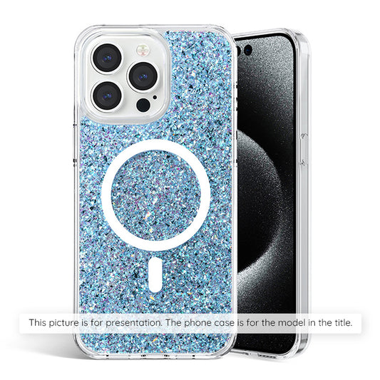 Hülle für Samsung Galaxy S25+ S936, Techsuit, Glitzernd, Blau
