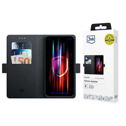 Hülle für Samsung Galaxy S25 S931, 3MK, Wallet, Schwarz