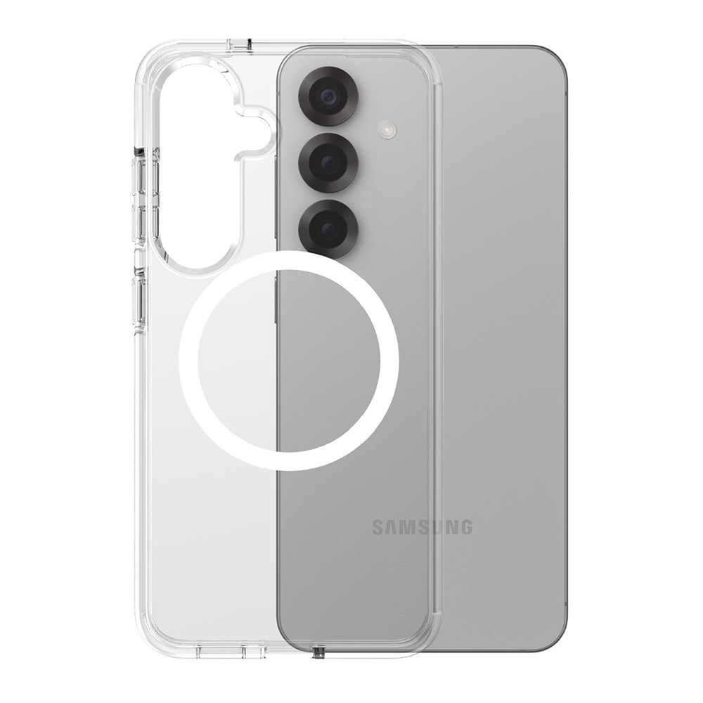 Hülle für Samsung Galaxy S25 S931, PanzerGlass, Care Urban Combat, Transparent Weiß