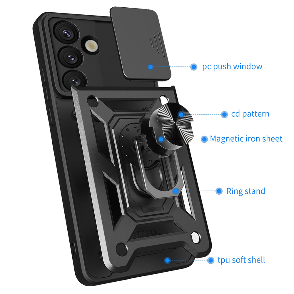 Case for Samsung Galaxy S25 S931, Techsuit, CamShield, Black