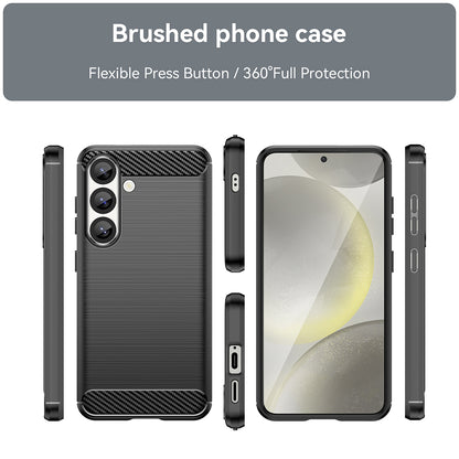 Hülle für Samsung Galaxy S25 S931, Techsuit, Carbon, Schwarz