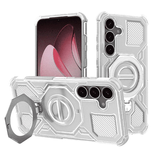 Hülle für Samsung Galaxy S25 S931, Techsuit, Carbon Shield Pro, Weiß