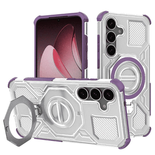 Hülle für Samsung Galaxy S25 S931, Techsuit, Carbon Shield Pro, Lila