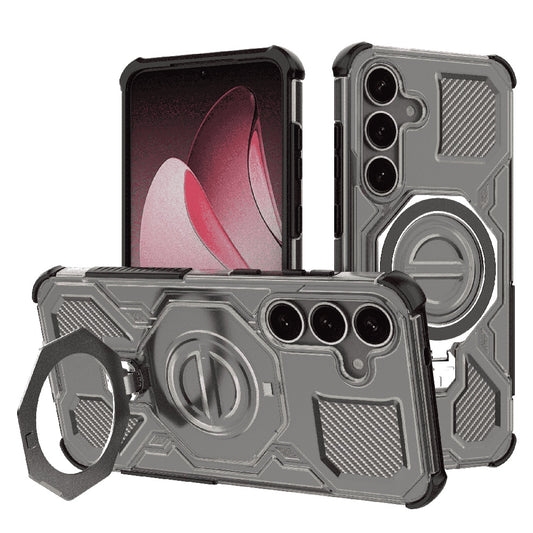 Hülle für Samsung Galaxy S25 S931, Techsuit, Carbon Shield Pro, Rauchfarben