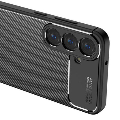 Hülle für Samsung Galaxy S25 S931, Techsuit, CarbonFiber, Schwarz