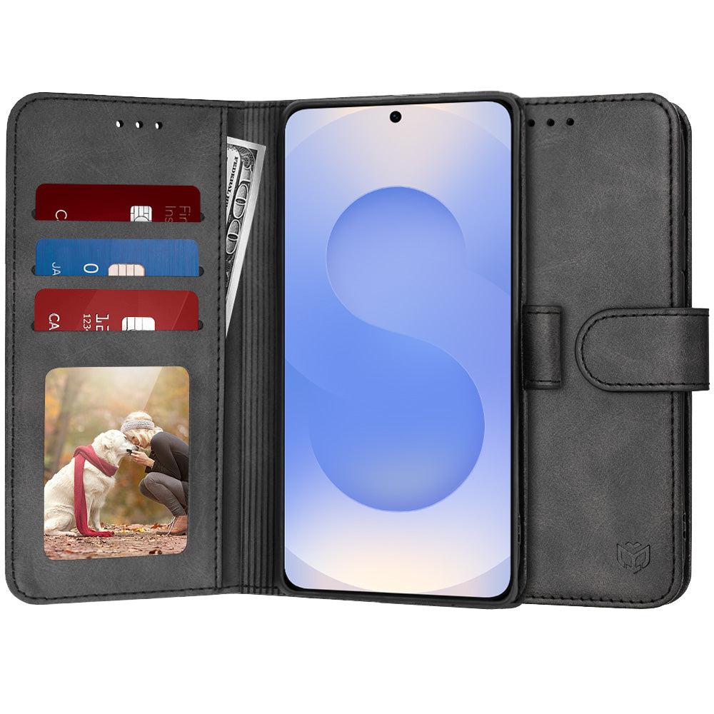 Hülle für Samsung Galaxy S25 S931, Techsuit, Diary Book, Schwarz
