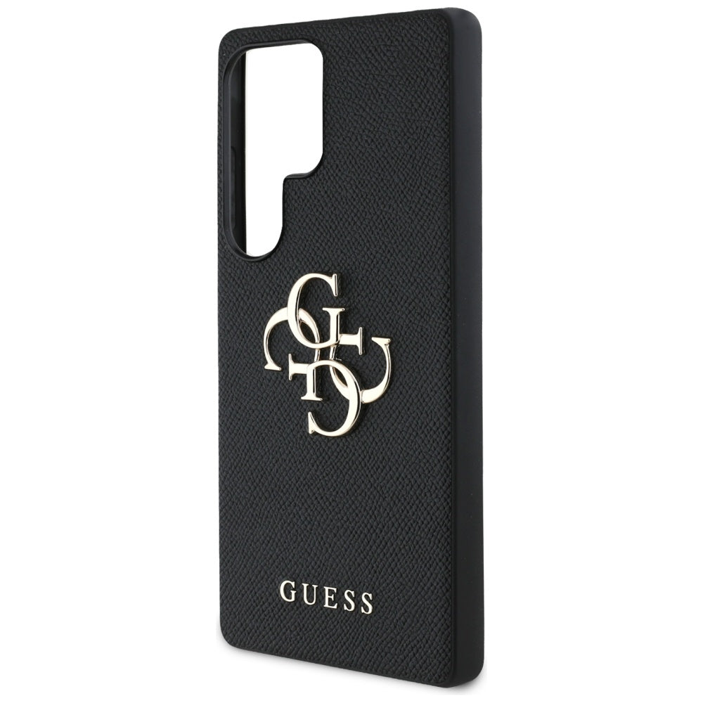 Hülle für Samsung Galaxy S25 Ultra S938, Guess, 4G Grained Big and Classic Logo, Schwarz