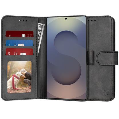 Hülle für Samsung Galaxy S25 Ultra S938, Techsuit, Diary Book, Schwarz