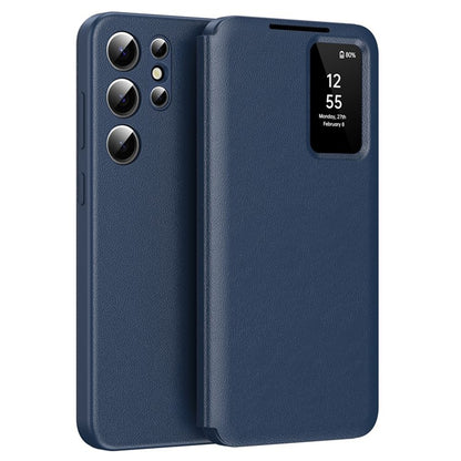 Hülle für Samsung Galaxy S25 Ultra S938, Techsuit, SmartView, Blau