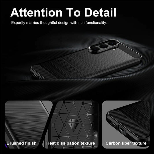 Hülle für Samsung Galaxy S26 FE / S25 FE, Techsuit, Carbon, Blau