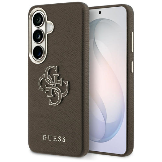 Hülle für Samsung Galaxy S26 Plus S947, Guess, 4G Geprägtes Großes und Klassisches Logo, Braun