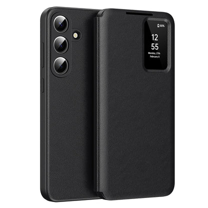Hülle für Samsung Galaxy S26 Plus S947, Techsuit, SmartView, Schwarz