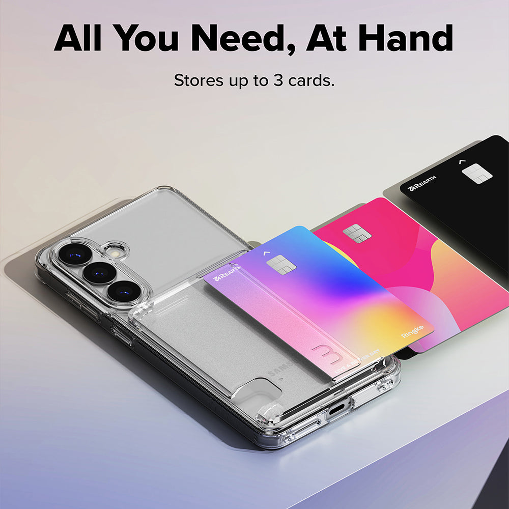 Hülle für Samsung Galaxy S26, Ringke, Fusion Card, Transparent