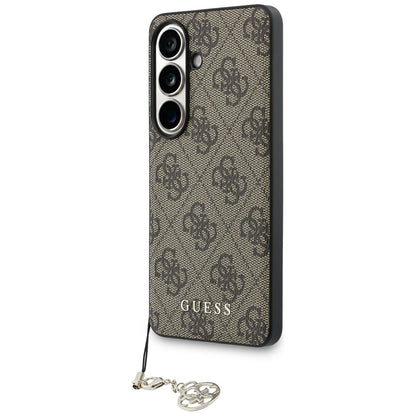 Hülle für Samsung Galaxy S26 S942, Guess, 4G Classic Logo Charm, Braun