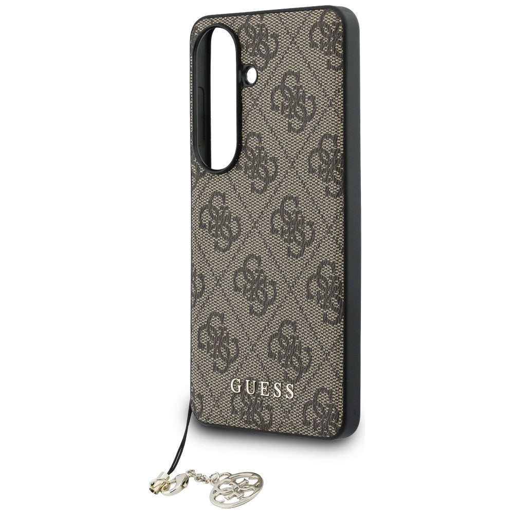 Hülle für Samsung Galaxy S26 S942, Guess, 4G Classic Logo Charm, Braun