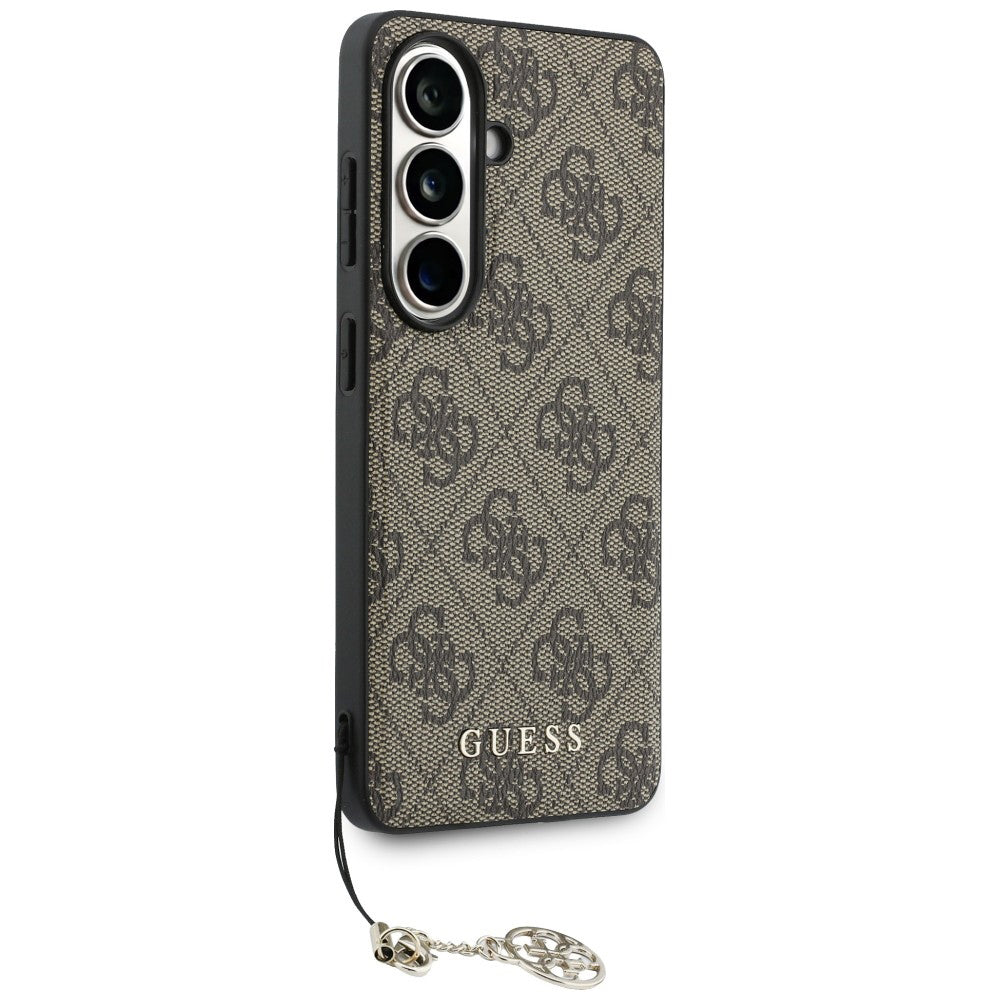 Hülle für Samsung Galaxy S26 S942, Guess, 4G Classic Logo Charm, Braun