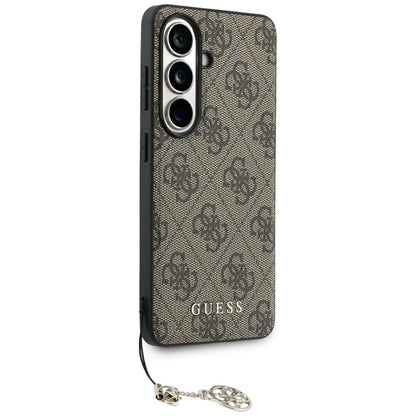 Hülle für Samsung Galaxy S26 S942, Guess, 4G Classic Logo Charm, Braun
