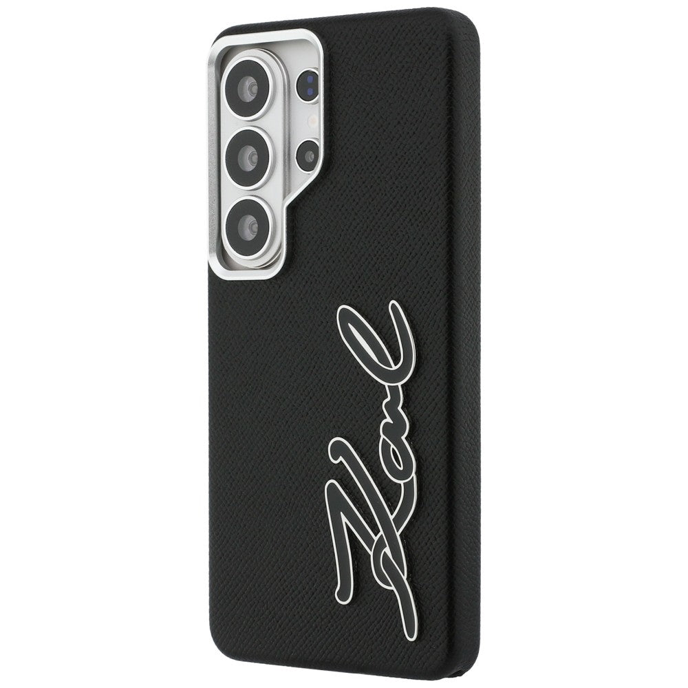 Hülle für Samsung Galaxy S26 Ultra S948, Karl Lagerfeld, Signature Resin Logo, Schwarz