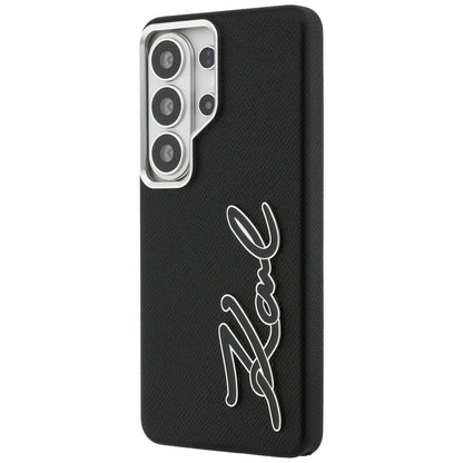 Hülle für Samsung Galaxy S26 Ultra S948, Karl Lagerfeld, Signature Resin Logo, Schwarz