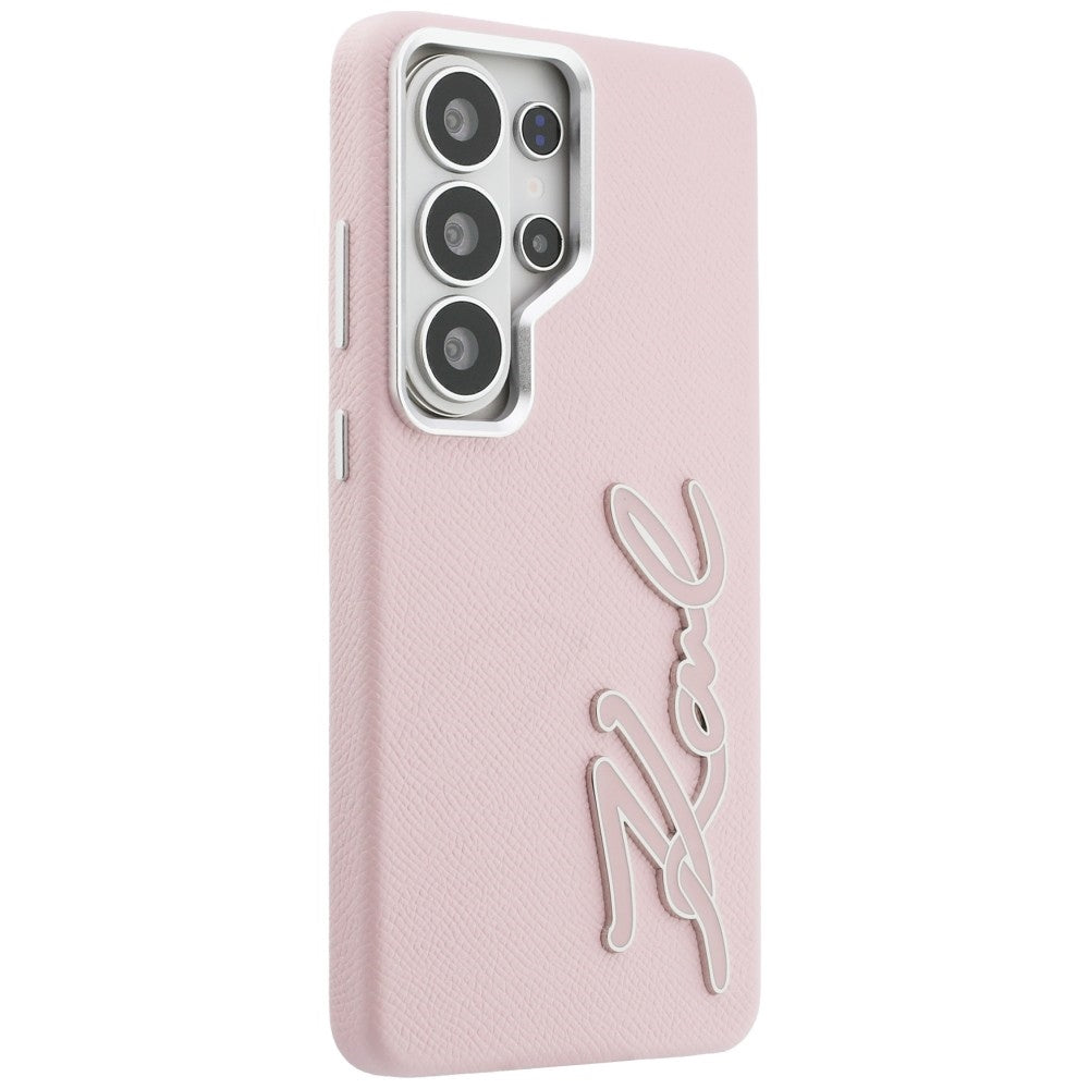 Hülle für Samsung Galaxy S26 Ultra S948, Karl Lagerfeld, Signature Resin Logo, Rosa