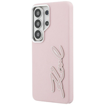 Hülle für Samsung Galaxy S26 Ultra S948, Karl Lagerfeld, Signature Resin Logo, Rosa