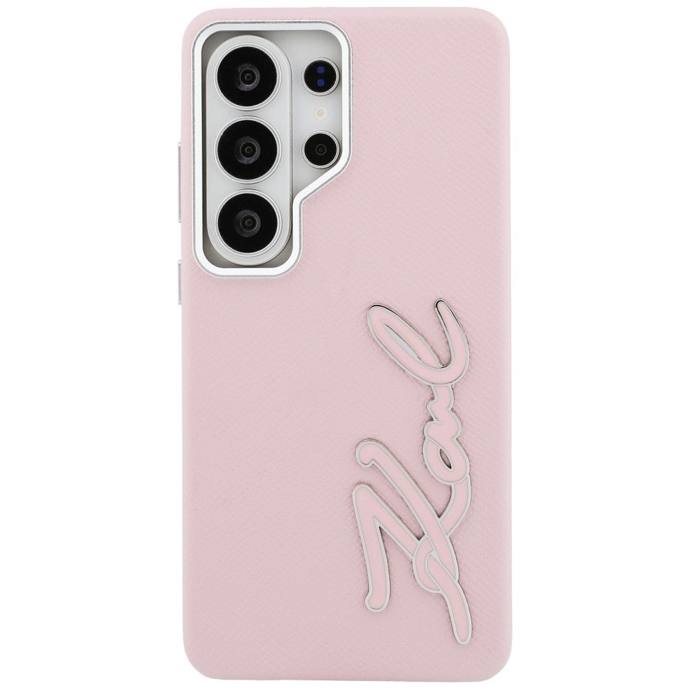 Hülle für Samsung Galaxy S26 Ultra S948, Karl Lagerfeld, Signature Resin Logo, Rosa
