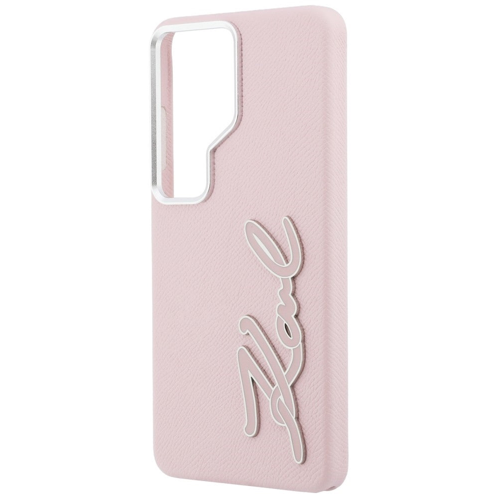 Hülle für Samsung Galaxy S26 Ultra S948, Karl Lagerfeld, Signature Resin Logo, Rosa