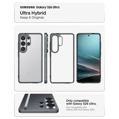 Hülle für Samsung Galaxy S26 Ultra S948, Spigen, Ultra Hybrid, Rauch ACS10678