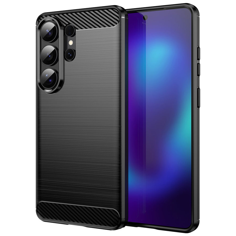 Hülle für Samsung Galaxy S26 Ultra, Techsuit, Carbon, Schwarz
