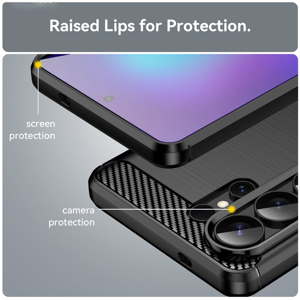 Hülle für Samsung Galaxy S26 Ultra, Techsuit, Carbon, Schwarz