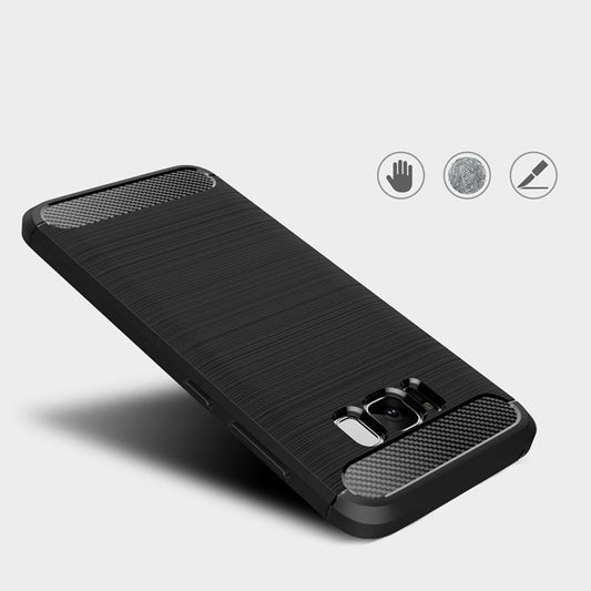 Hülle für Samsung Galaxy S8 G950, Techsuit, Carbon, Schwarz
