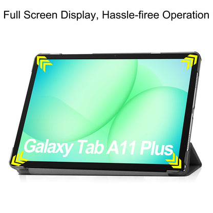 Hülle für Samsung Galaxy Tab A11+ / Tab A9+, Techsuit, FoldPro, Schwarz