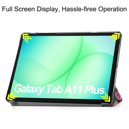 Hülle für Samsung Galaxy Tab A11+ / Tab A9+, Techsuit, FoldPro Urban Vibe, Mehrfarbig