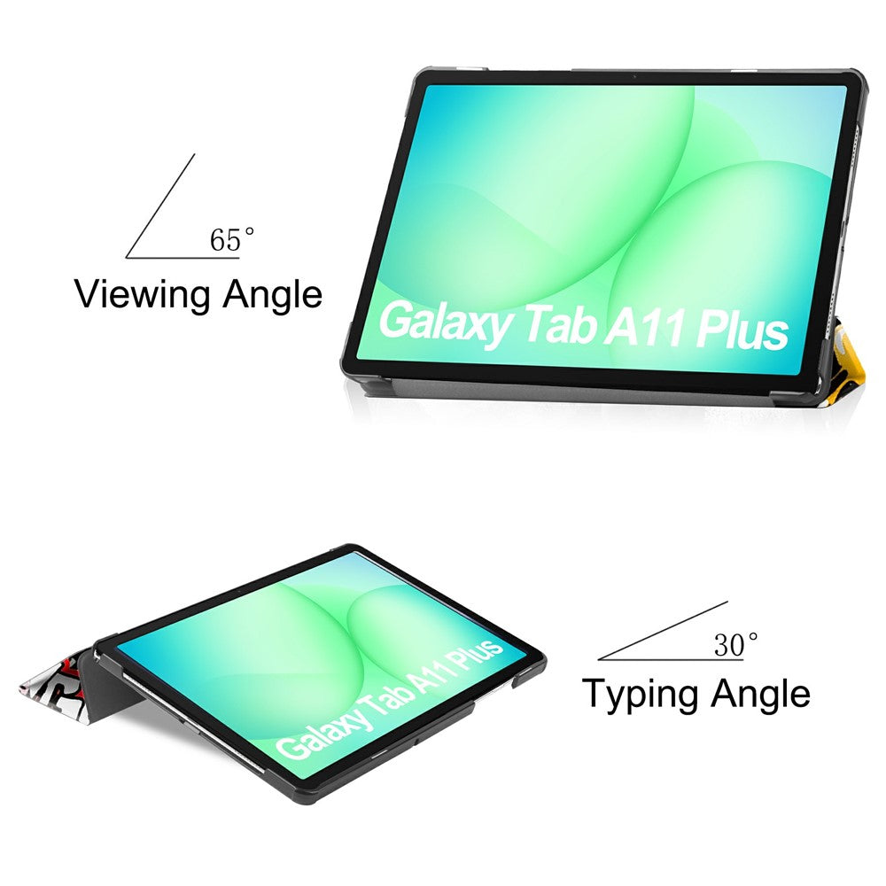 Hülle für Samsung Galaxy Tab A11+ / Tab A9+, Techsuit, FoldPro Urban Vibe, Mehrfarbig