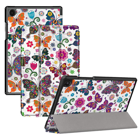 Hülle für Samsung Galaxy Tab A11 / Tab A9, Techsuit, FoldPro Butterfly Neues Modell, Mehrfarbig