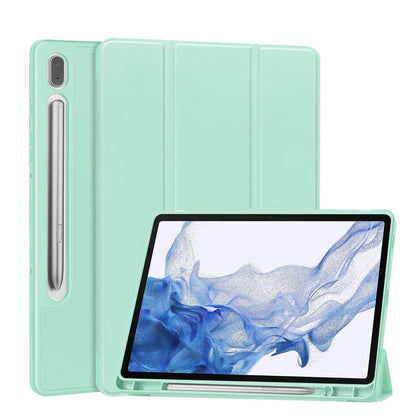 Hülle für Samsung Galaxy Tab S10 FE+, Techsuit, Flex Trifold, Matcha Grün