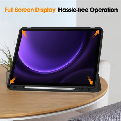 Hülle für Samsung Galaxy Tab S10 FE / Tab S9 FE, Techsuit, Flex Trifold, Schwarz