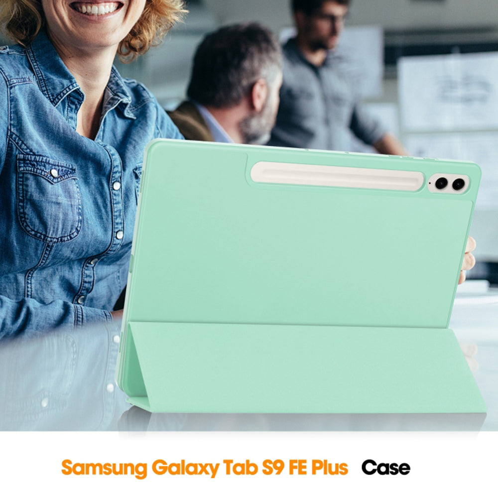 Hülle für Samsung Galaxy Tab S10+ / Tab S9 FE+ / Tab S9+, Techsuit, Flex Trifold, Schwarz