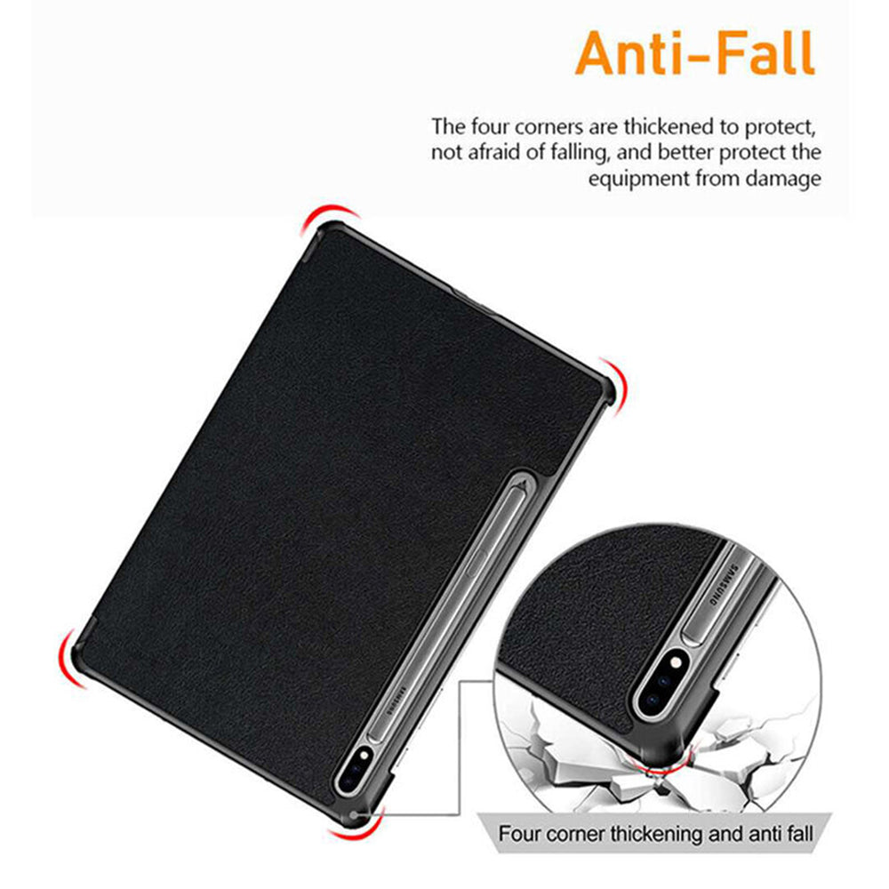 Hülle für Samsung Galaxy Tab S10 Ultra / Tab S9 Ultra / Tab S8 Ultra, Techsuit, FoldPro, Schwarz