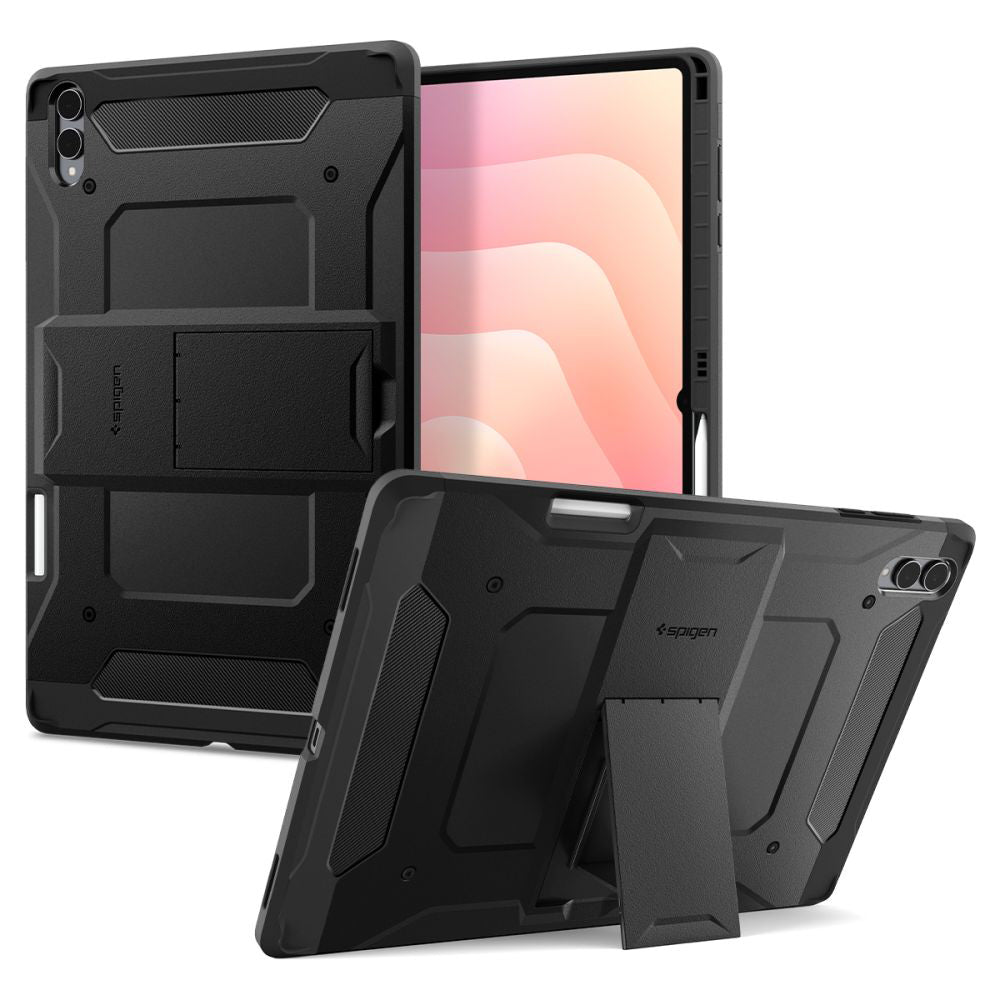 Hülle für Samsung Galaxy Tab S11 Ultra, Spigen, Tough Armor, Schwarz