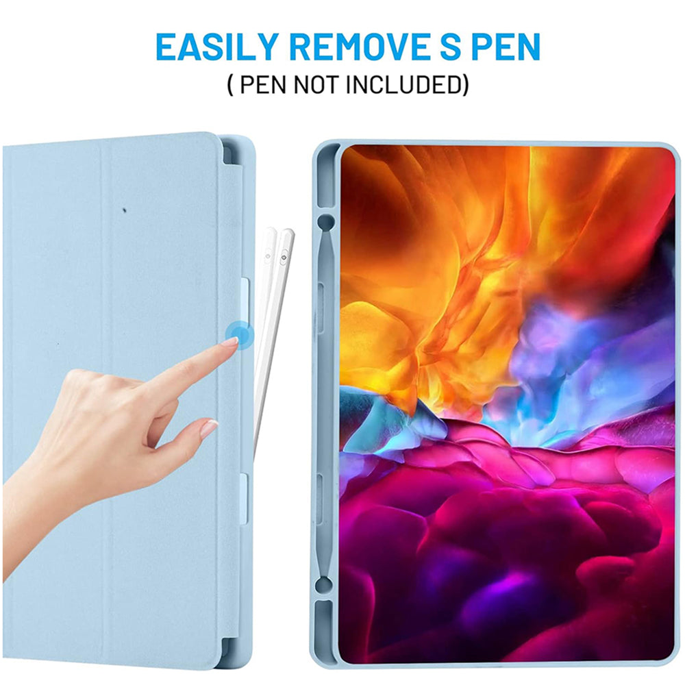 Hülle für Samsung Galaxy Tab S6 Lite (2024) / Tab S6 Lite (2022) / Tab S6 Lite (2020), Techsuit, Flex Trifold, Blau