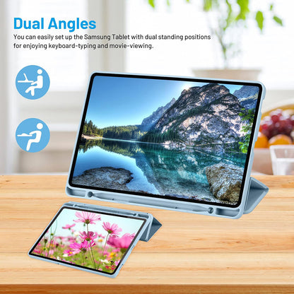 Hülle für Samsung Galaxy Tab S6 Lite (2024) / Tab S6 Lite (2022) / Tab S6 Lite (2020), Techsuit, Flex Trifold, Blau