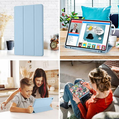 Hülle für Samsung Galaxy Tab S6 Lite (2024) / Tab S6 Lite (2022) / Tab S6 Lite (2020), Techsuit, Flex Trifold, Blau