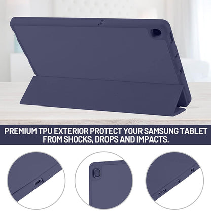Hülle für Samsung Galaxy Tab S6 Lite (2024) / Tab S6 Lite (2022) / Tab S6 Lite (2020), Techsuit, Flex Trifold, Marineblau